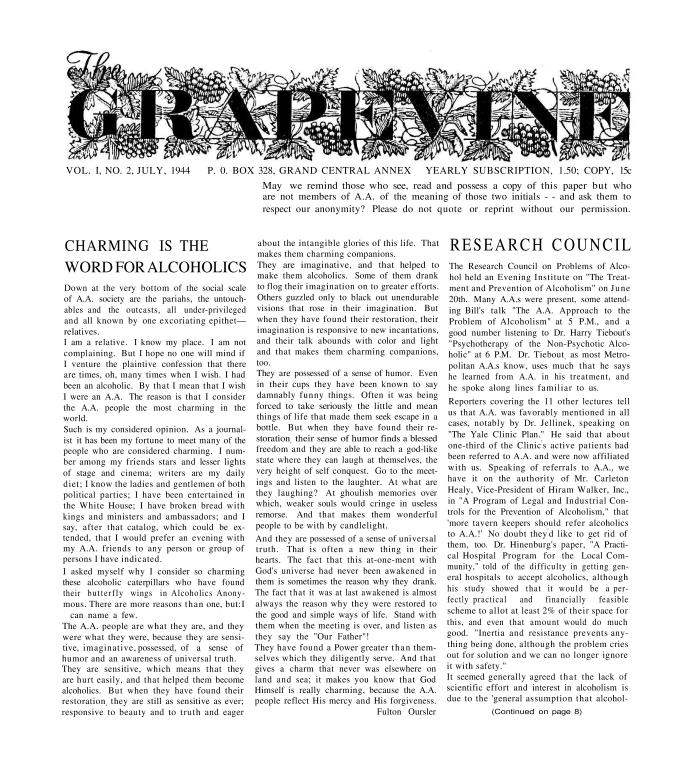 1940s AA Grapevine